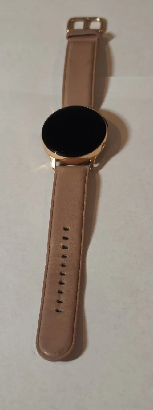 Samsung Galaxy Watch Active2 (40mm) in Rose Gold Leather Strap UNTESTED